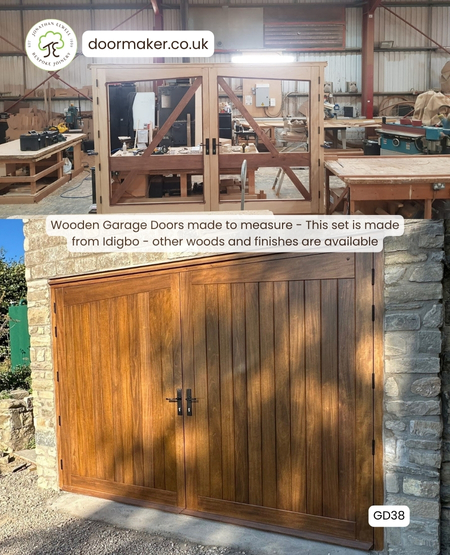 idigbo wooden garage doors framed ledged and braced