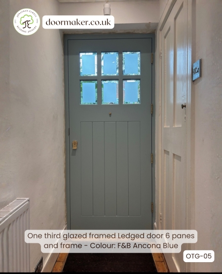 hardwood painted door ancona blue