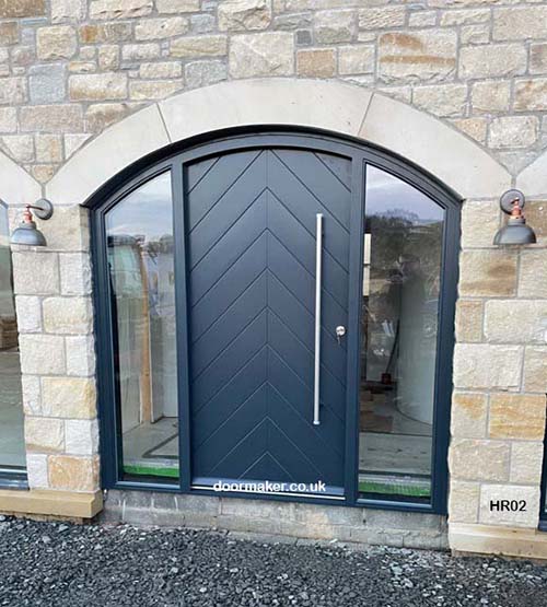 herringbone style doors anthracite