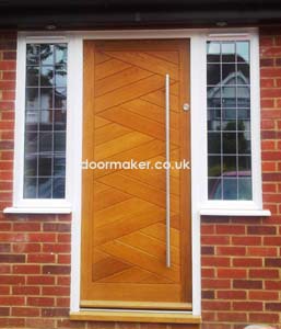 oak doors herringbone style