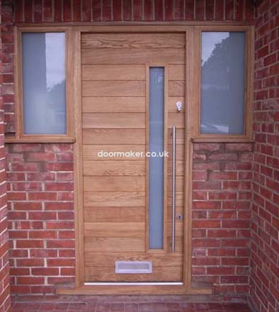 oak door contemporary door windows