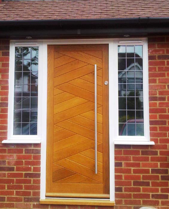oak herringbone door